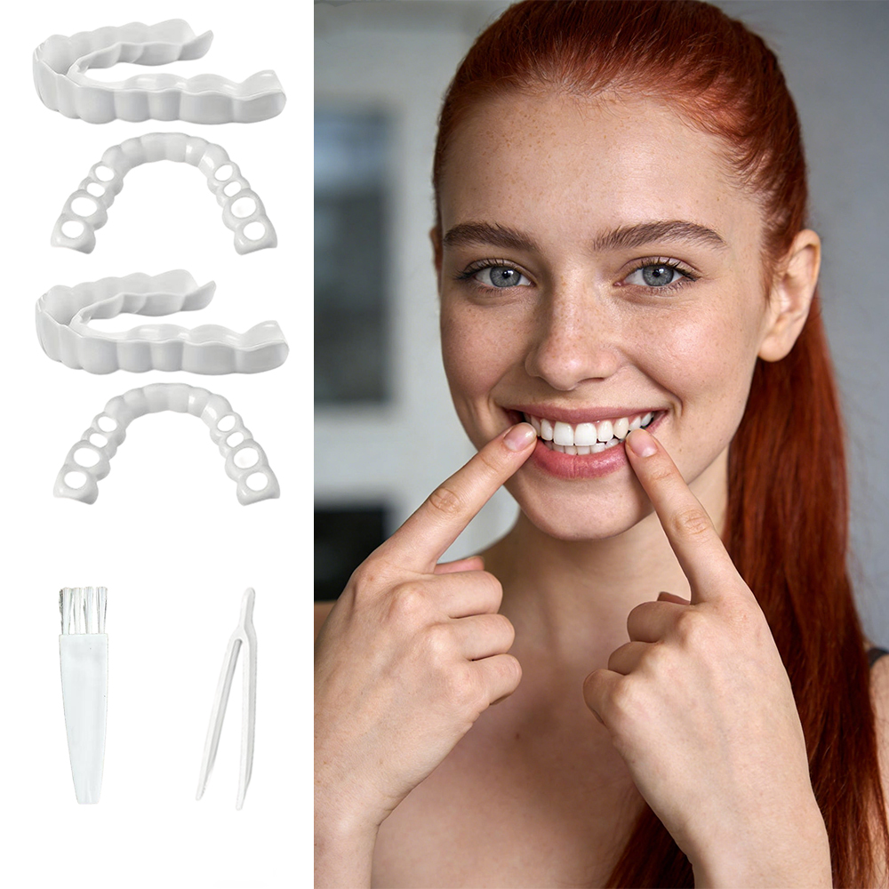 Teeth Whitening For Photos - 新しいホリデー旅行スペシャル歯のベニア 再利用可能なインスタントスマイルホワイトニング 写真用に明るく輝く H2931