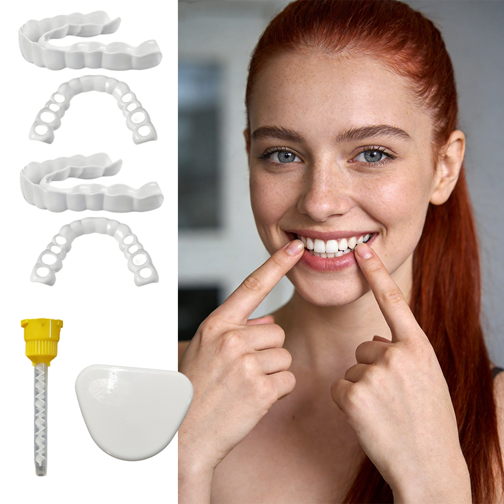 Teeth Whitening For Photos - 新しい家族の集まりに欠かせない歯のベニア 再利用可能なインスタントスマイルホワイトニング 写真用に温かく明るく H2931
