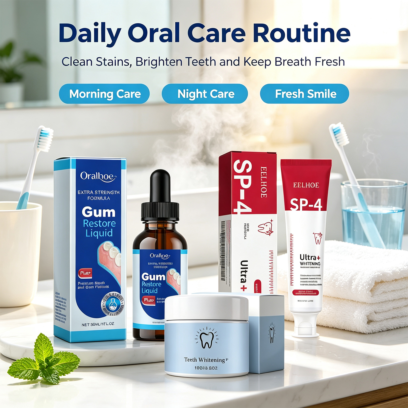 Teeth Whitening Vape - オーラルケアコンボセット ホワイトニング歯磨き粉 マウスウォッシュ 歯磨き粉 ステインリムーバー フレッシュブレス