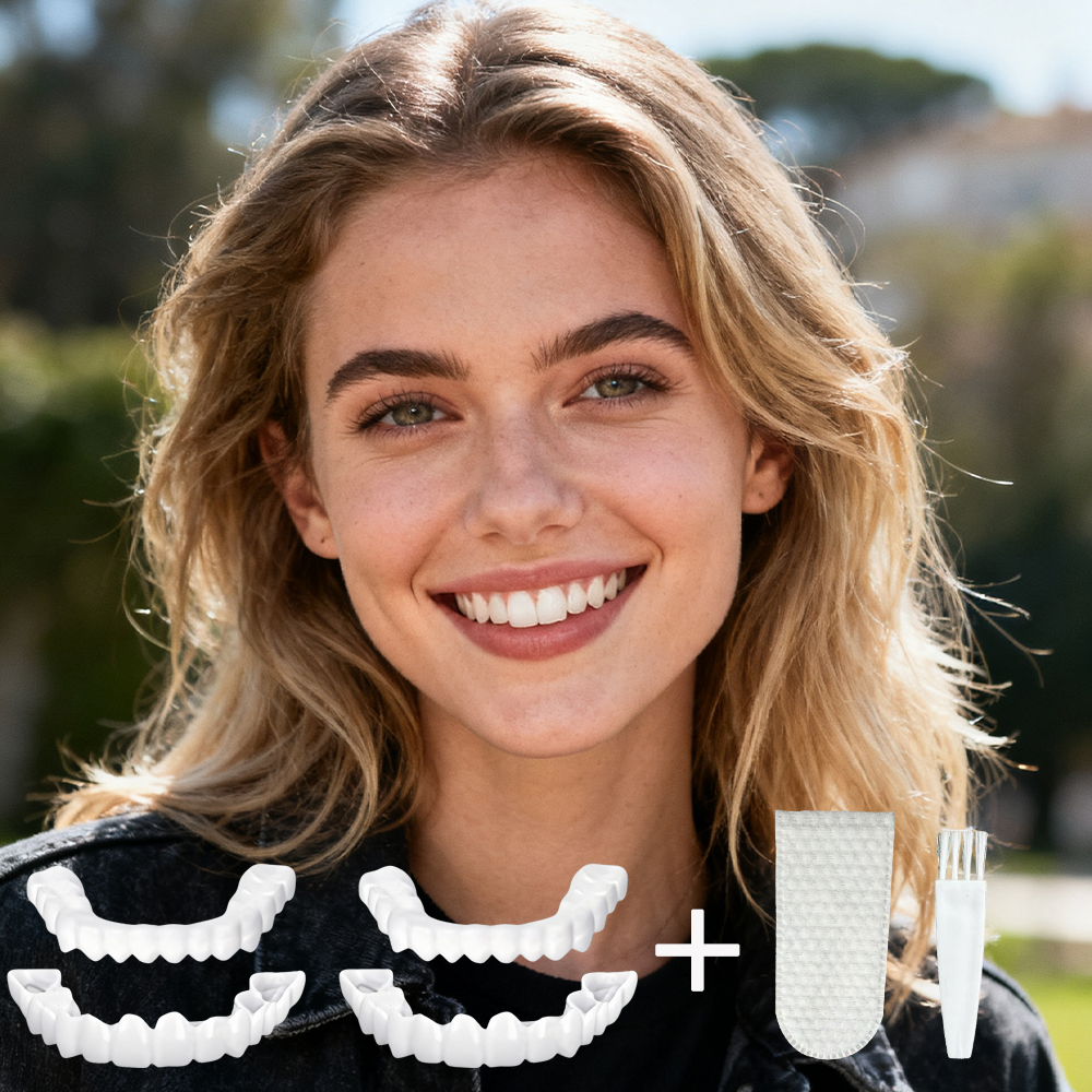 Teeth Whitening For Photos - 新しいカメラ付きの恥ずかしがり屋さんのための歯のベニア、再利用可能なインスタントスマイルホワイトニング、写真やビデオ撮影に最適な外観 H2931