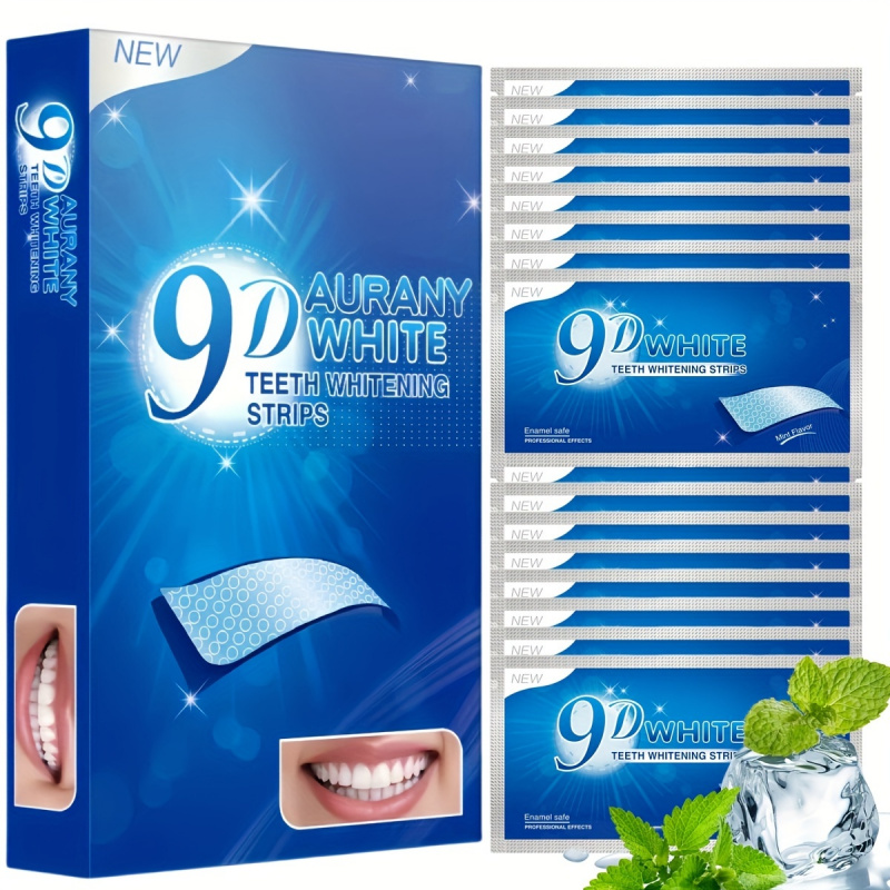 Teeth Whitening Vape - 9D Aurany ホワイト歯ホワイトニング ストリップ 21 ペア、6%