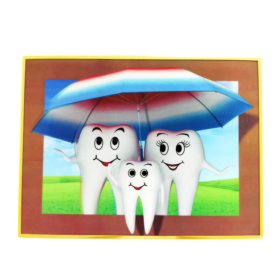 Teeth Whitening For Photos - 歯科医院/病院の装飾用の装飾的な3D写真壁掛け、美しい歯、歯のホワイトニング、矯正歯科、歓迎