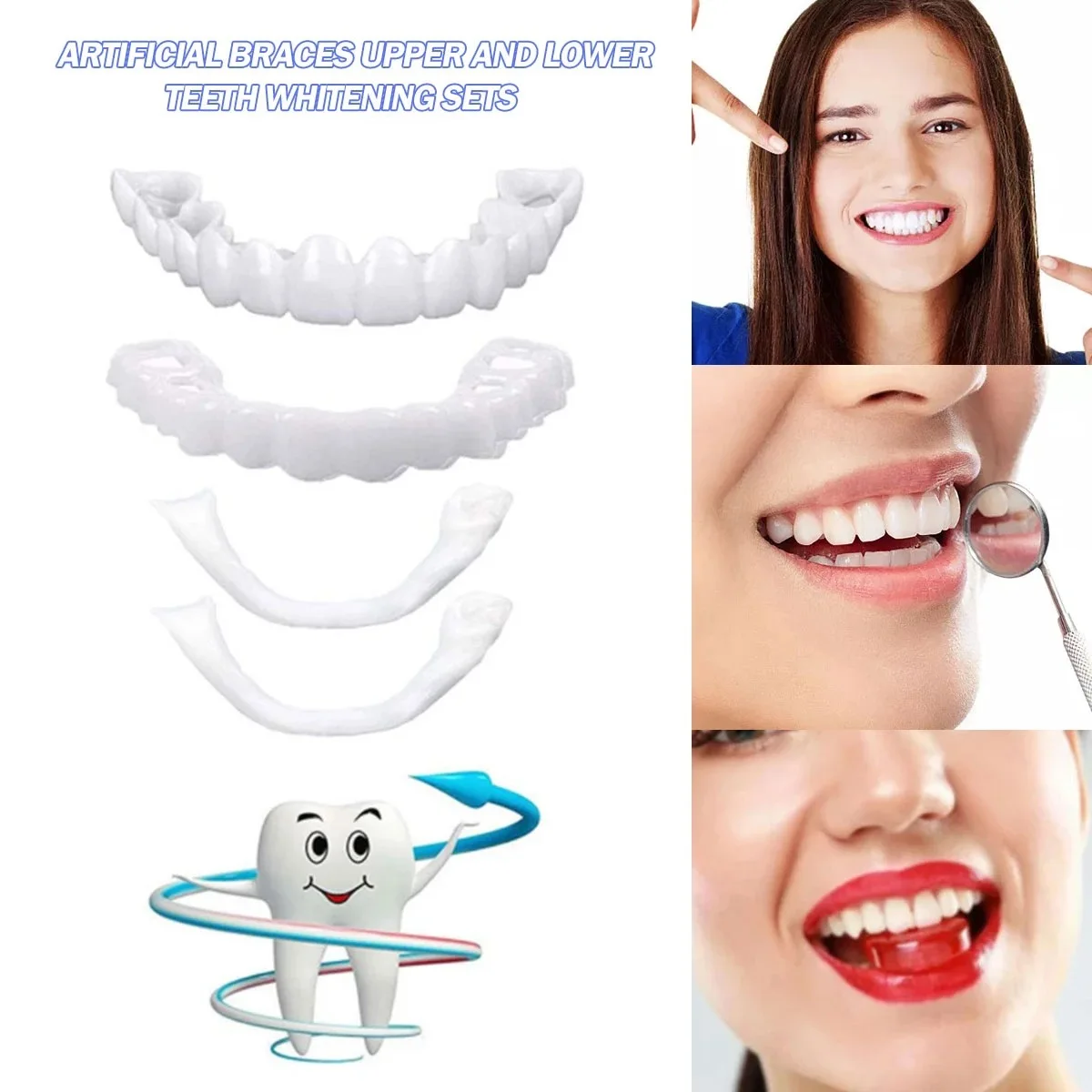 Teeth Whitening Vape - 歯のベニア、ホワイトニング、入れ歯、歯列矯正、一時的な義歯カバー、完璧な笑顔、快適なフィット感、義歯キット