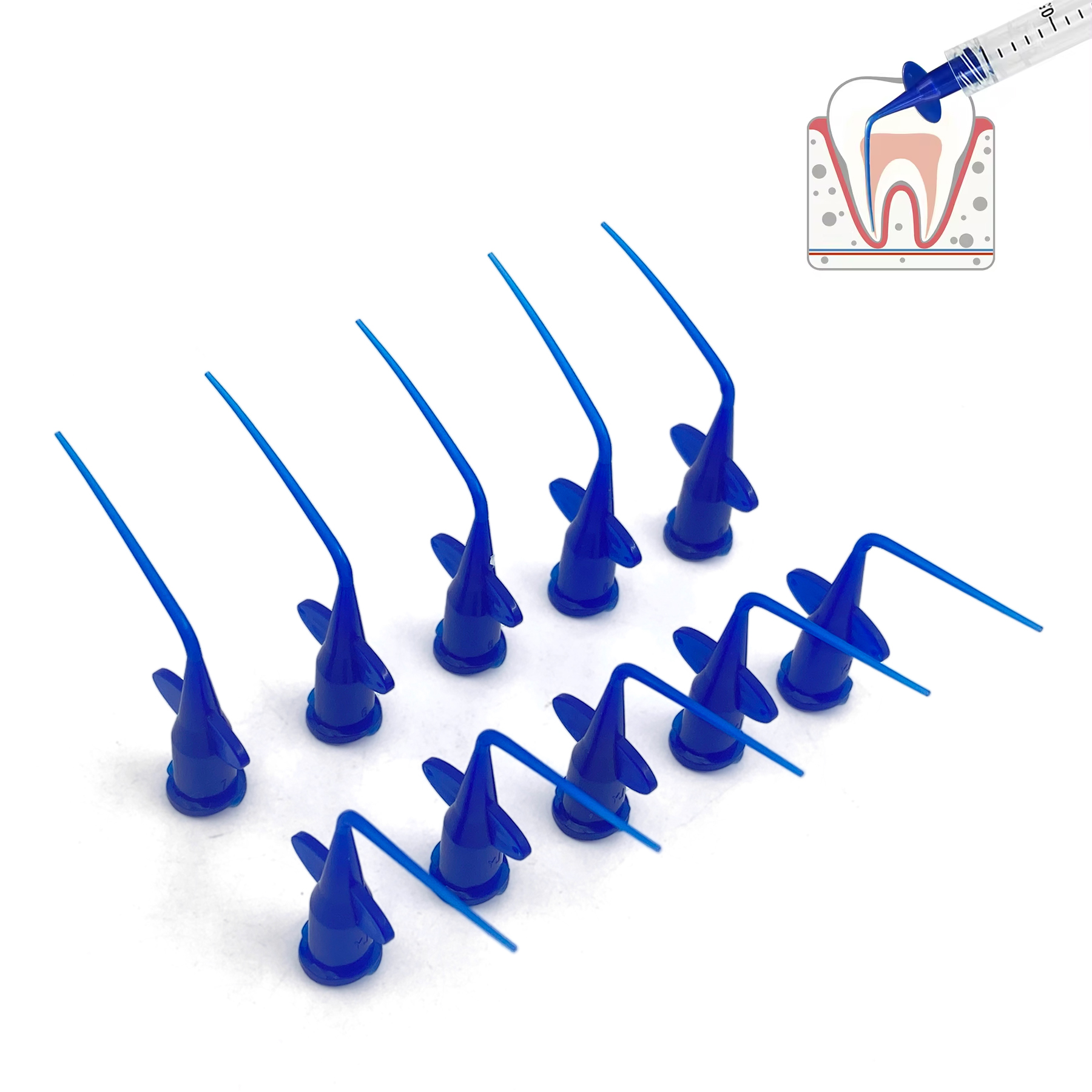 Teeth Whitening Tips - トメンティ 100個入り 使い捨て洗浄チップ 歯科用フレキシブルコンポジットレジン洗浄チップ エンドソフトニードル 歯のホワイトニング用