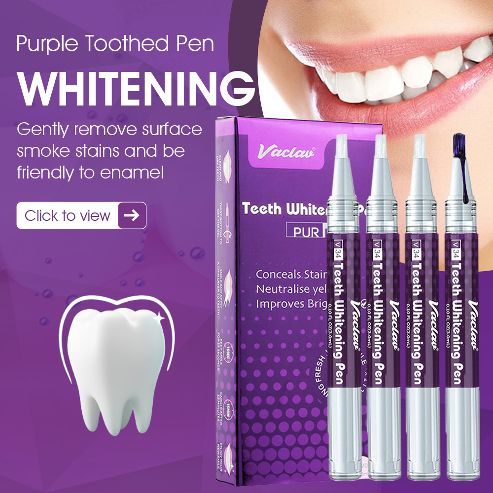 Teeth Whitening Vape - ヴァクヴァル V34 パープル歯ホワイトニングジェルペン、インスタント歯ホワイトニング顔料ペン、汚れ除去と歯の色復元用