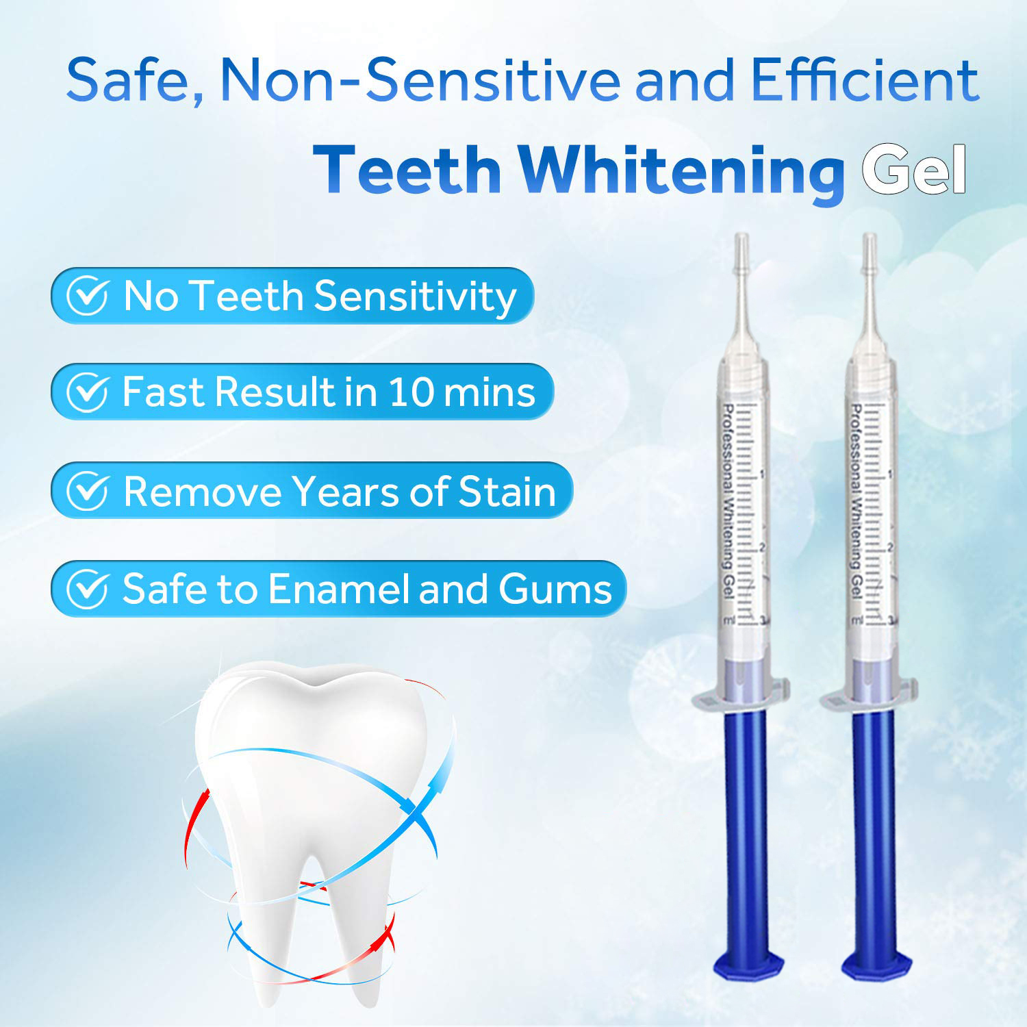 歯のホワイトニングジェル詰め替えシリンジ歯の漂白ジェルインビ - Teeth Whitening Results のレビューと価格