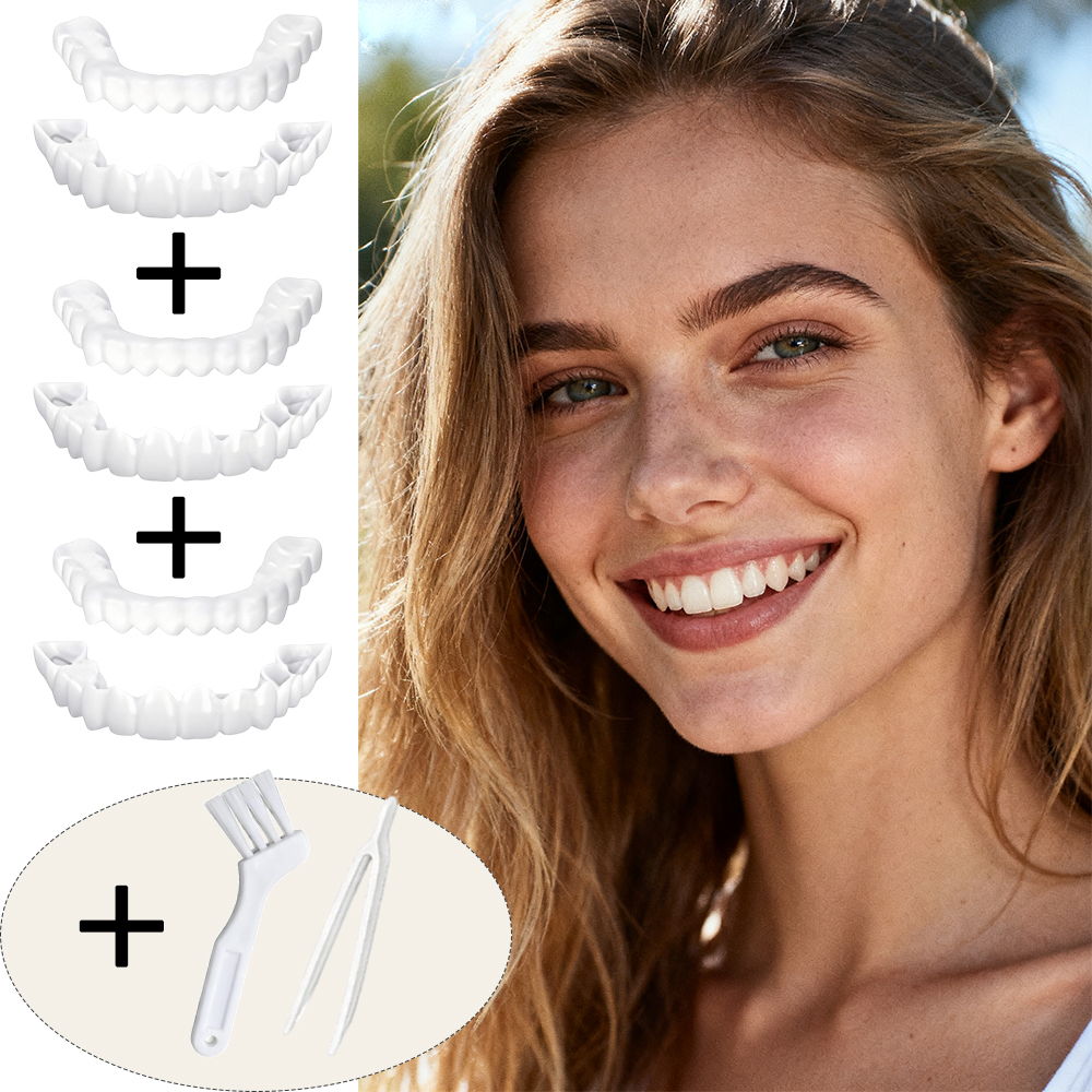 新しい再利用可能な義歯ベニアホワイトニングインスタントスマイ - Teeth Whitening For Photos のレビューと価格