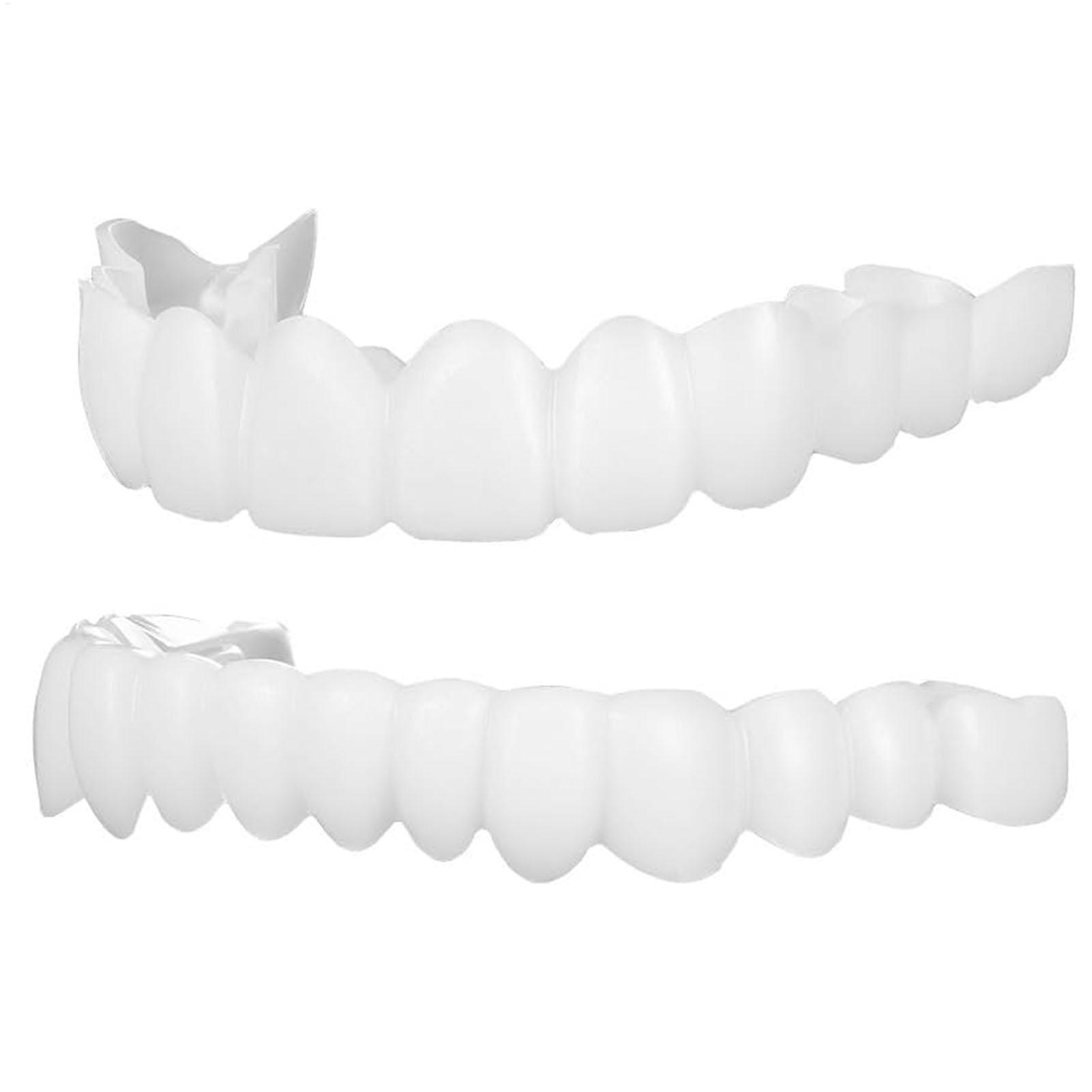 新しい再利用可能な義歯ベニアホワイトニングインスタントスマイ - Teeth Whitening For Photos のレビューと価格