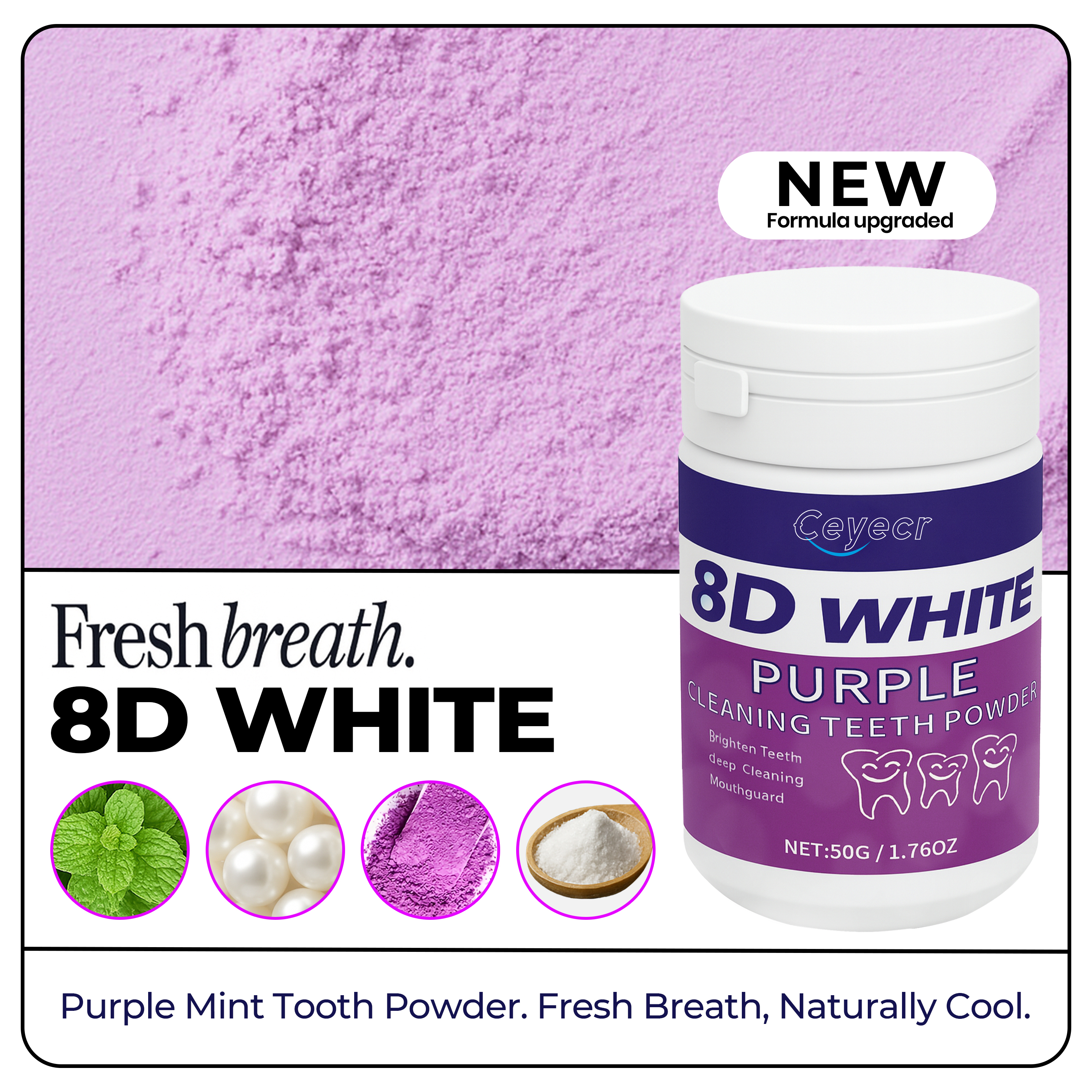 8D ホワイト歯ホワイトニングパウダー、50g/1.76 オ - Teeth Whitening Vape のレビューと価格
