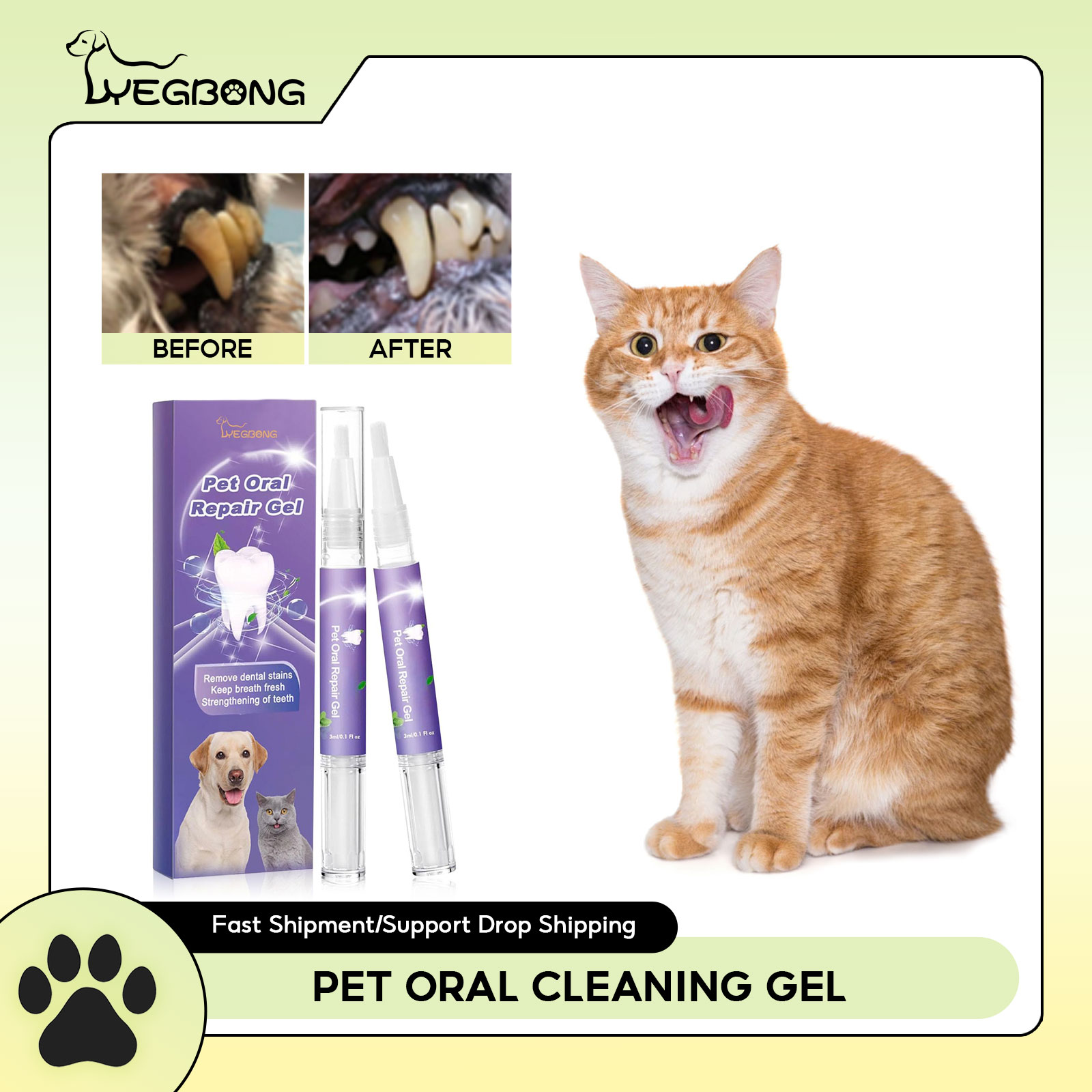 ペット口腔修復ジェル子犬歯石除去消臭剤白くする猫犬歯ステイン - Teeth Whitening Results のレビューと価格