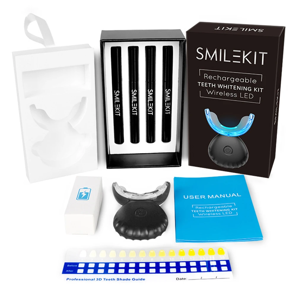 歯科歯ホワイトニングキットミニ 16 LED コールドライト - Teeth Whitening Results のレビューと価格