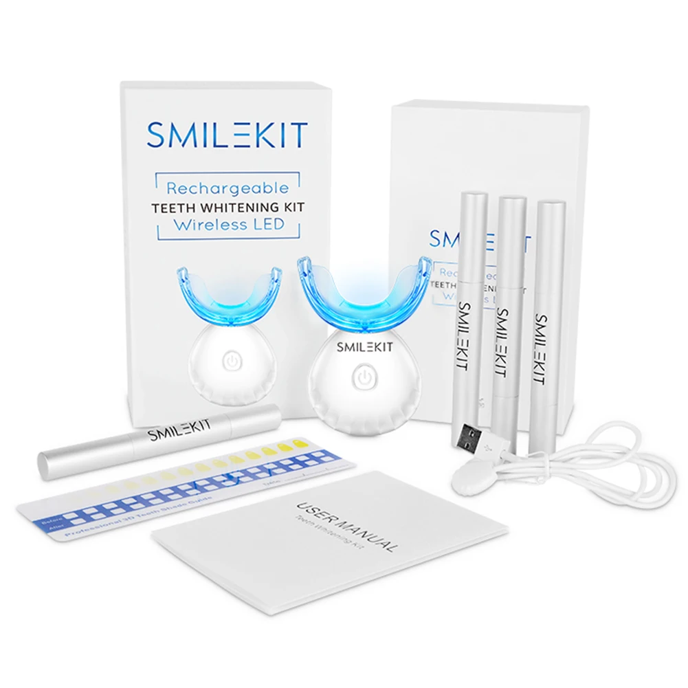 歯科歯ホワイトニングキットミニ 16 LED コールドライト - Teeth Whitening Results のレビューと価格