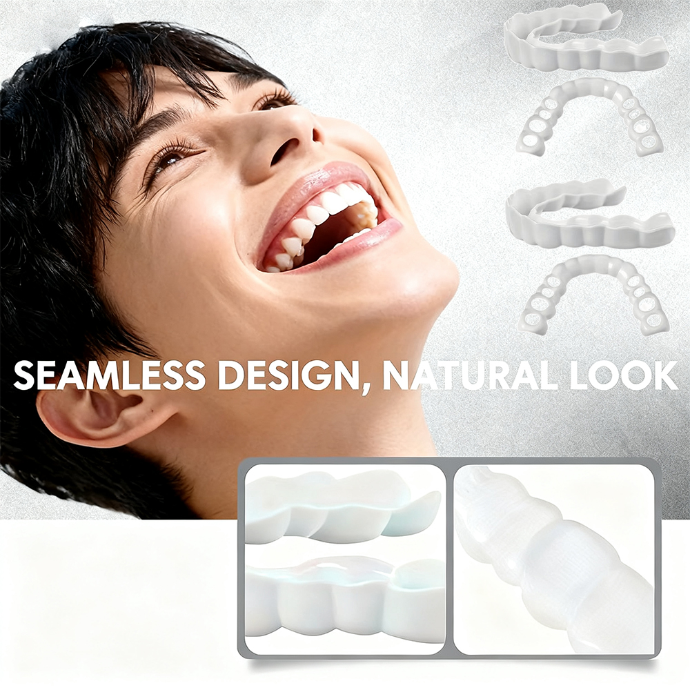 新しい再利用可能な義歯ベニアホワイトニングインスタントスマイ - Teeth Whitening For Photos のレビューと価格