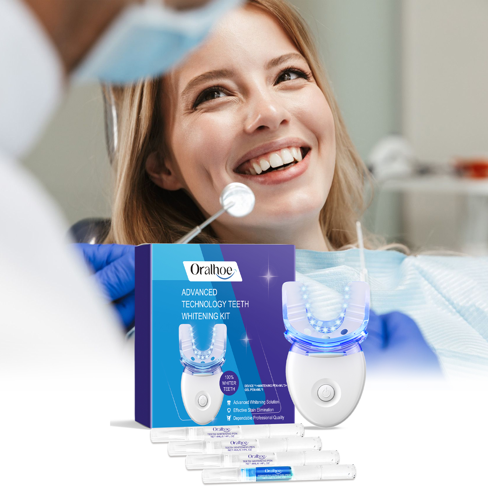 プロフェッショナルな歯のホワイトニングLEDライトキット、4 - Teeth Whitening Vape のレビューと価格
