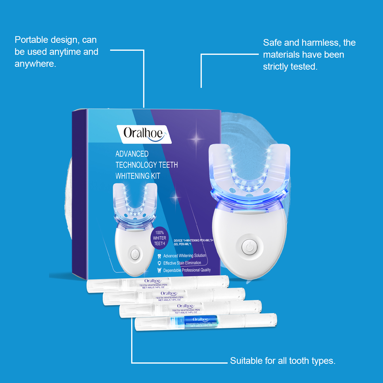 プロフェッショナルな歯のホワイトニングLEDライトキット、4 - Teeth Whitening Vape のレビューと価格