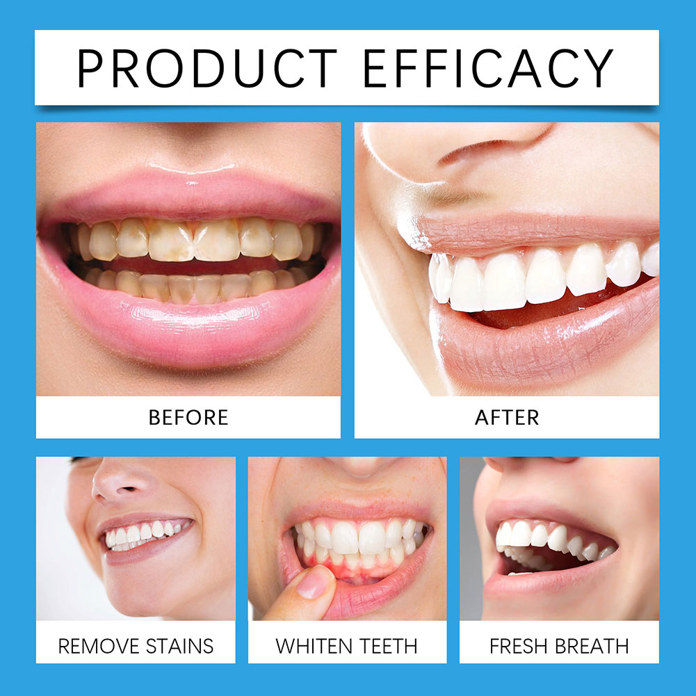 プロ仕様の歯の着色除去パウダー、毎日の使用に、強力な着色除去 - Teeth Whitening For Photos のレビューと価格